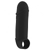 Чёрная удлиняющая насадка Shots Media BV Stretchy Thick Penis Extension No.35 SON035BLK (15,2 см)