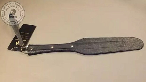 Чёрный кожаный спанкер Подиум «Лопатка малая» Р1608