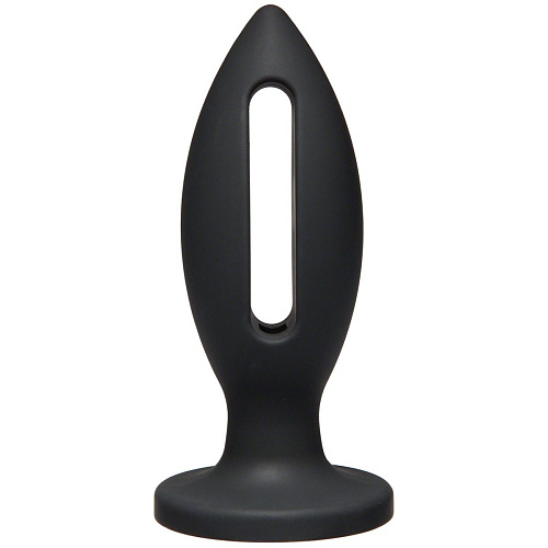 Чёрная анальная пробка Doc Johnson Kink Wet Works Lube Luge Premium Silicone Plug 5 2401-03-BX (12,7 см)
