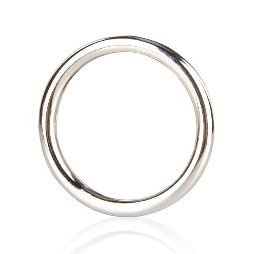Стальное серебристое  эрекционное кольцо BlueLine STEEL COCK RING BLM4001