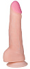 Телесный фаллоимитатор на присоске с выраженным рельефом LOVETOY (А-Полимер) ART-Style №17 018307 (19 см)