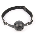 Чёрный кляп-шарик на регулируемом ремешке Bior toys NTB-80345