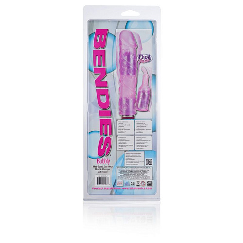 Розовый гнущийся вибромассажёр California Exotic Novelties Bendies Bubbly SE-0639-95-2 (24 см)
