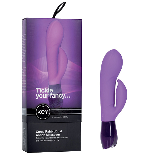 Фиолетовый вибратор Хай-Тек Jopen CERES RABBIT JO-8053-10-3