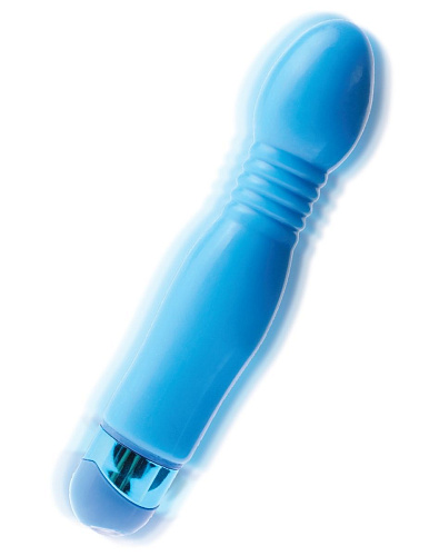 Голубой гибкий вибромассажер Pipedream Powder Puff Massager PD1980-14 (17,1 см)
