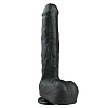 Чёрный фаллоимитатор EDC Wholesale Realistic Dildo ET174BLK