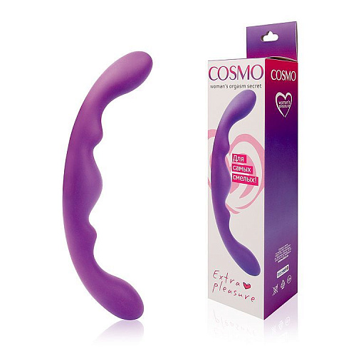 Фиолетовый двусторонний фаллоимитатор Bior toys Cosmo CSM-23017 (26 см)