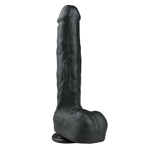 Чёрный фаллоимитатор EDC Wholesale Realistic Dildo ET174BLK