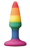 Разноцветная мини-пробка NS Novelties Colours Pride Edition Pleasure Plug Mini NSN-0408-51 (8,9 см)
