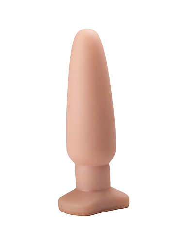 Телесный анальный плаг среднего размера LOVETOY (А-Полимер) 446800 (18 см)