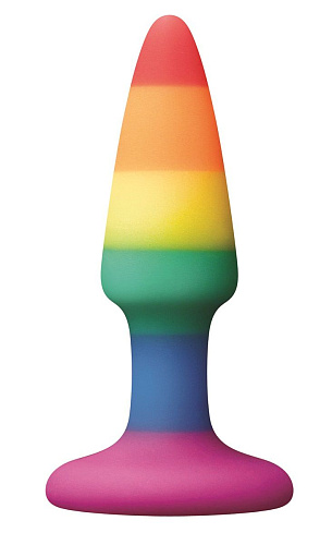 Разноцветная мини-пробка NS Novelties Colours Pride Edition Pleasure Plug Mini NSN-0408-51 (8,9 см)