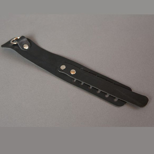 Кожаная сбруя на фаллос чёрного цвета Подиум Р915