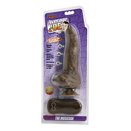Коричневый вибратор-реалистик Topco Sales Average Joe The Musician 1101317 (21 см)