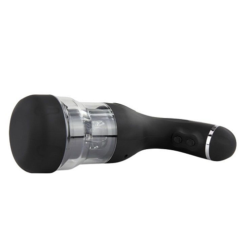 Мастурбатор-вагина чёрного цвета с ротацией Baile Rotation Lover BM-00900T32