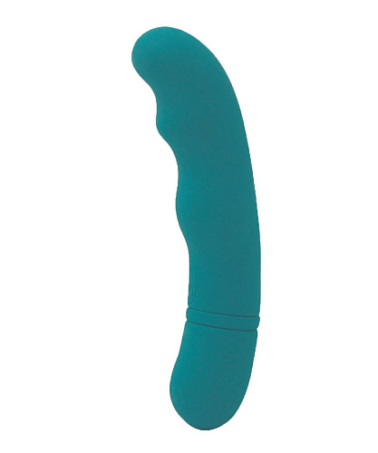Бирюзовый перезаряжаемый G-вибратор Le Frivole Diona 05504 (18 см)
