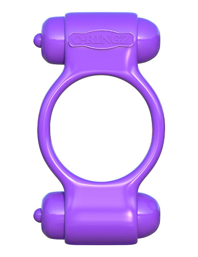 Фиолетовое эрекционное кольцо с 2 виброэлементами Pipedream Magic Touch Couples Ring PD5806-12