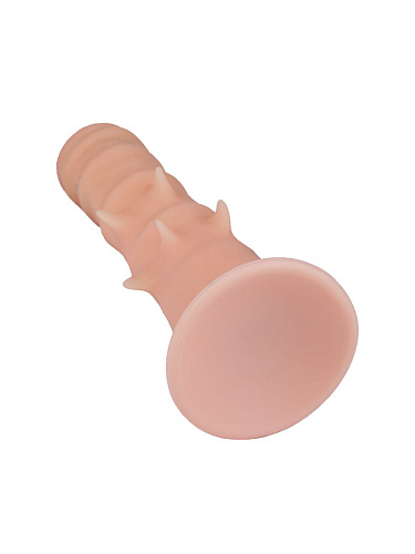 Телесный фаллоимитатор с шипами LOVETOY (А-Полимер) REAL Standard 015103 (16 см)