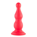 Красная фигурная анальная втулка ToyFa 901332-9 (15 см)