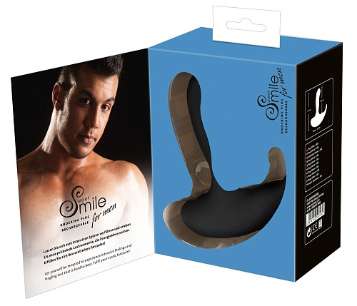 Чёрный вибростимулятор простаты с 8 режимами вибрации и движущимся язычком Orion 0588342