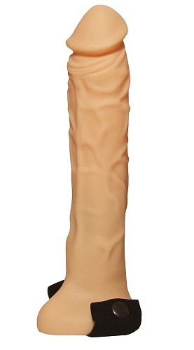 Фаллопротез телесного цвета на чёрной резинке Сумерки богов №9 1005-09 CD DD