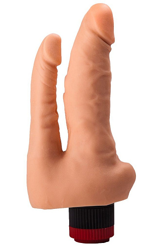 Двойной гелевый вибратор телесного цвета LOVETOY (А-Полимер) 114700 (17 см)