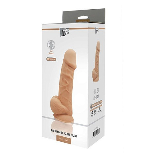 Телесный реалистичный фаллоимитатор Dream Toys DILDO 8.5INCH FLESH 21559 (21,6 см)