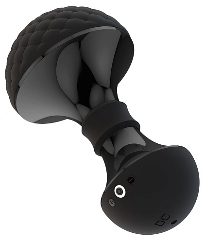 Чёрный универсальный вибромассажёр Shots Media BV Enoki VIVE025BLK