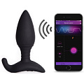 Малая чёрная анальная пробка со смарт-приложением и подключением к чатам вебкам Lovense Hush E26373
