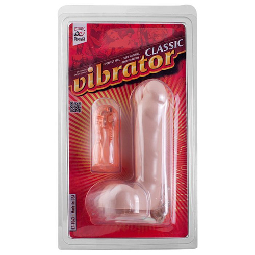 Вибрирующий массажёр телесного цвета Erotic Fantasy Classic Vibrator EF-T063 (17,5 см)