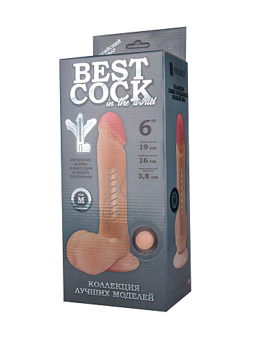 Телесный фаллоимитатор на присоске LOVETOY (А-Полимер) F F BEST COCK 6 591404