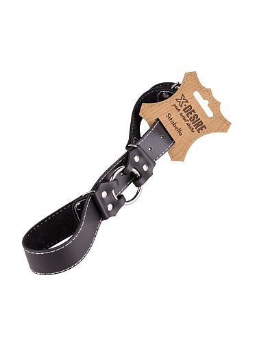 Кожаные ременные чёрные наручи Sitabella 3066-1