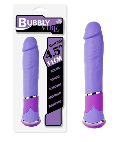 Фиолетовый вибратор реалистичной формы NMC FPBH005A00-022 (11,4 см)