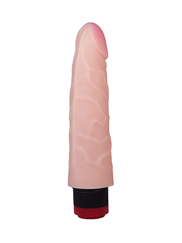 Вибромассажёр-реалистик телесного цвета с розовой головкой LOVETOY (А-Полимер) 800400 (17 см)