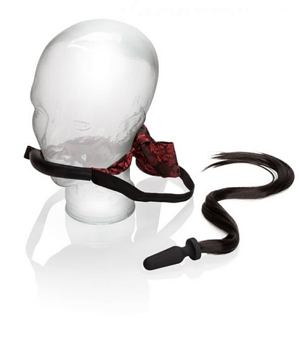 Игровой набор для пони-плей в красном и чёрном цветах California Exotic Novelties Scandal Pony Play Kit SE-2712-90-3