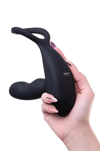 Чёрный стимулятор простаты с вибрацией Levett Maud 15049