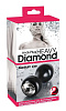 Анальная втулка чёрного цвета Orion Diamond Plug M 0509523 (8 см)