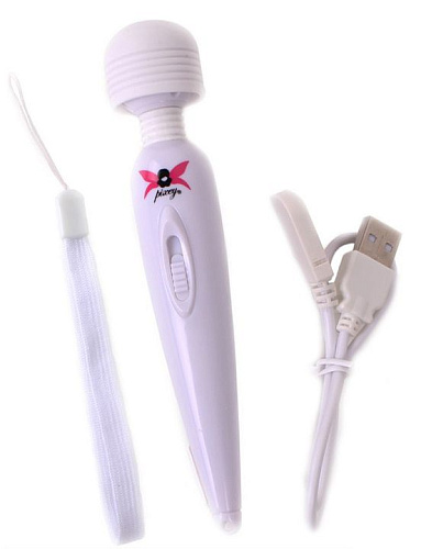 Белый вибромассажёр Pixey Pixey Wand Pocket Recharge 122-F1400 (15 см)