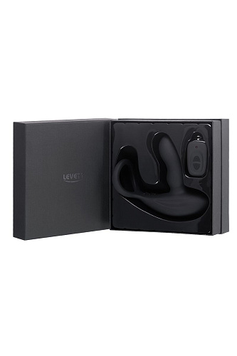 Чёрный стимулятор простаты с вибрацией Levett Maud 15049