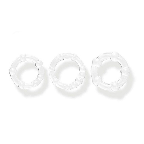 Набор из 3 прозрачных эрекционных колечек Bior toys EE-10193