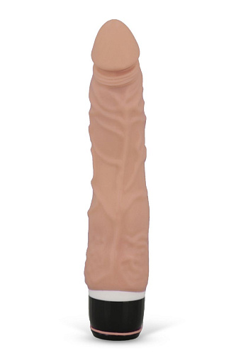 Телесный вибратор-реалистик Seven Creations Classic Slim Vibrator Nude B0090Y4SPG (17 см)