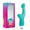 Зелёный вибратор для G-стимуляции с клиторальной щёточкой EDC Wholesale Yuki G-Spot Vibrator GVO012 (19 см)