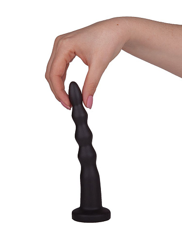 Чёрная анальная ёлочка из 5 звеньев LOVETOY (А-Полимер) 422500 (20 см)