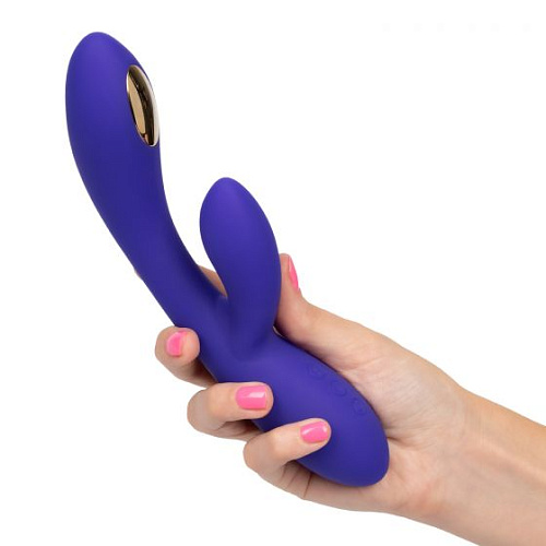 Фиолетовый вибратор с функцией электростимуляции California Exotic Novelties Intimate E-Stimulator Dual Wand SE-0630-50-3 (21,5 см)