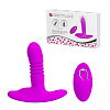 Лиловый анальный вибростимулятор с пультом ДУ Baile Heather BI-014647W (лиловый)