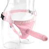 Нежно-розовый страпон с вибрацией Pipedream Tru-Fit Vibrating Strap-On PD3928-11 (16 см)