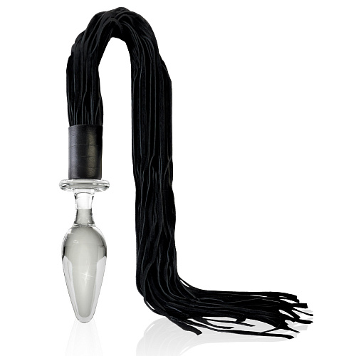 Прозрачная стеклянная анальная пробка с хвостом Pipedream Icicles №49 PD2949-00