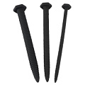 Чёрный набор из 3 винтовых уретральных плагов Orion Screw Dilator 05350360000