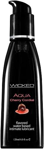 Лубрикант с ароматом вишнёвого ликера Wicked AQUA Cherry Cordial 90354 (120 мл)