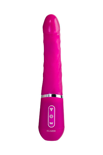 Розовый нереалистичный вибратор Ailighter Smart Telescopic Lover 191524 (27,1 см)