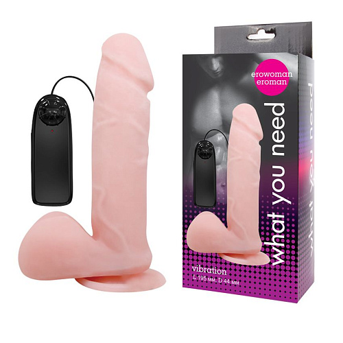 Телесный реалистик на присоске Bior toys Erowoman EE-10258 (19,5 см)